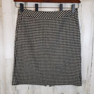 Eddie Bauer Wool Houndstooth Skirt Sz 12